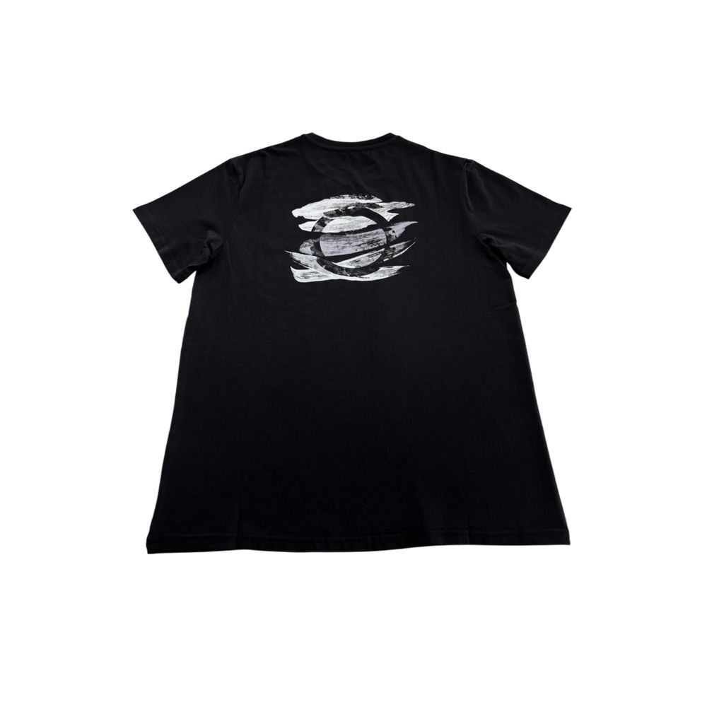 Schwarzes Herren-T-Shirt aus Baumwolle