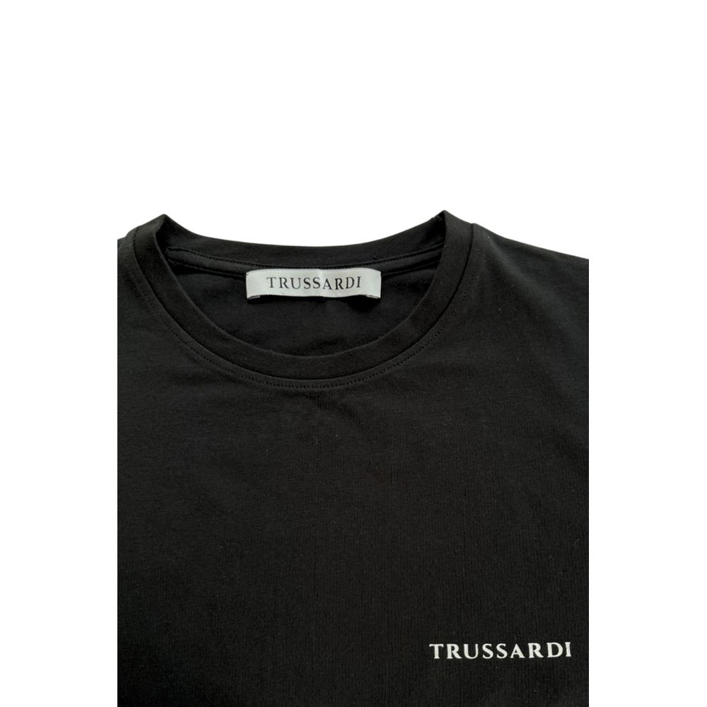 Schwarzes Herren-T-Shirt aus Baumwolle