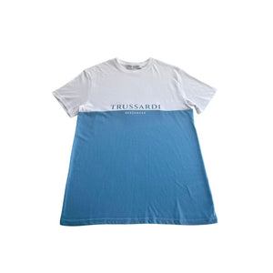 Hellblaues Herren-T-Shirt aus Baumwolle