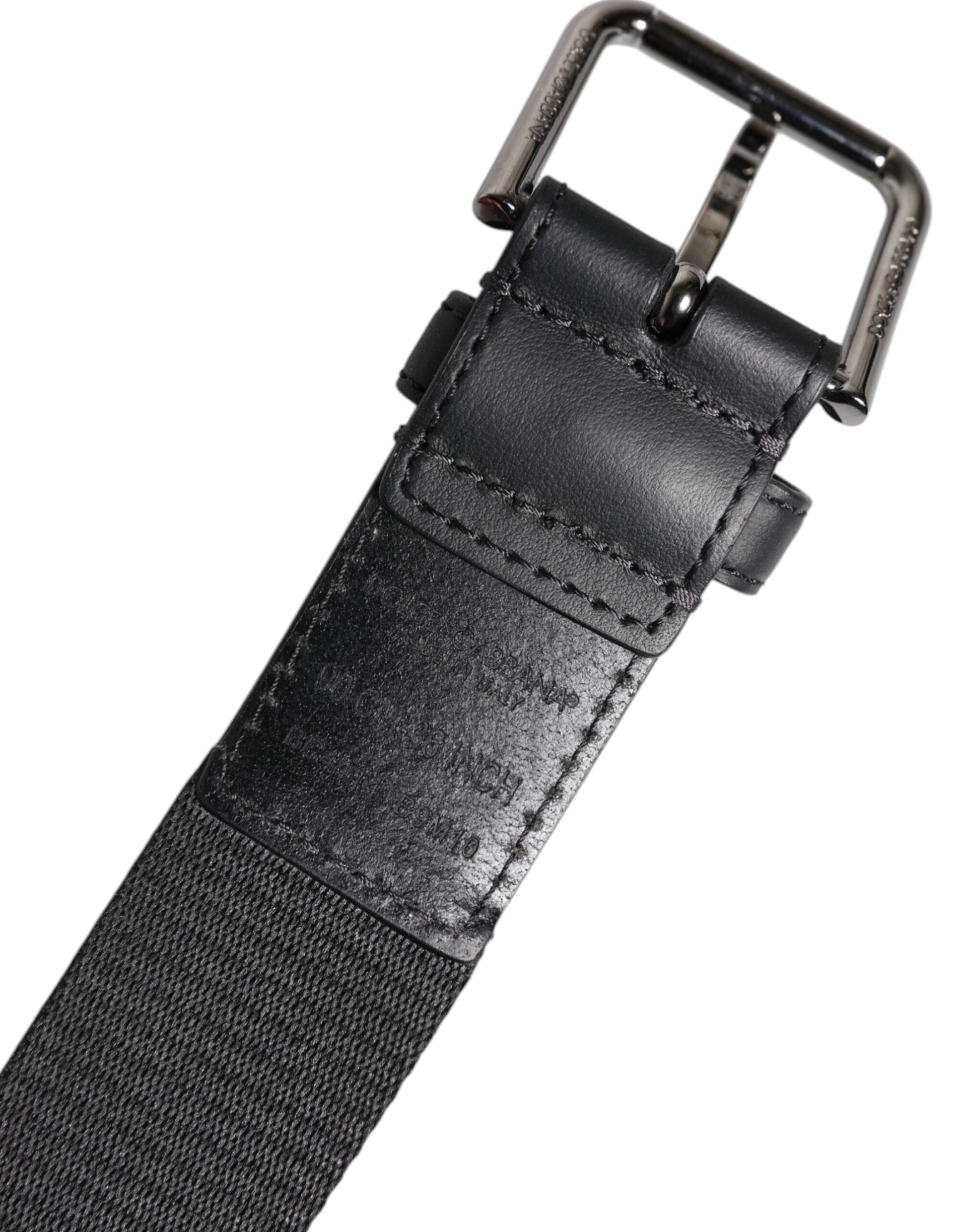 Green Black Classic Metal Logo Buckle Belt