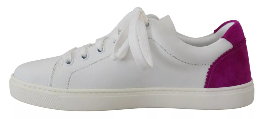 Dolce & Gabbana White Classic Sneakers Women Leather Shoes