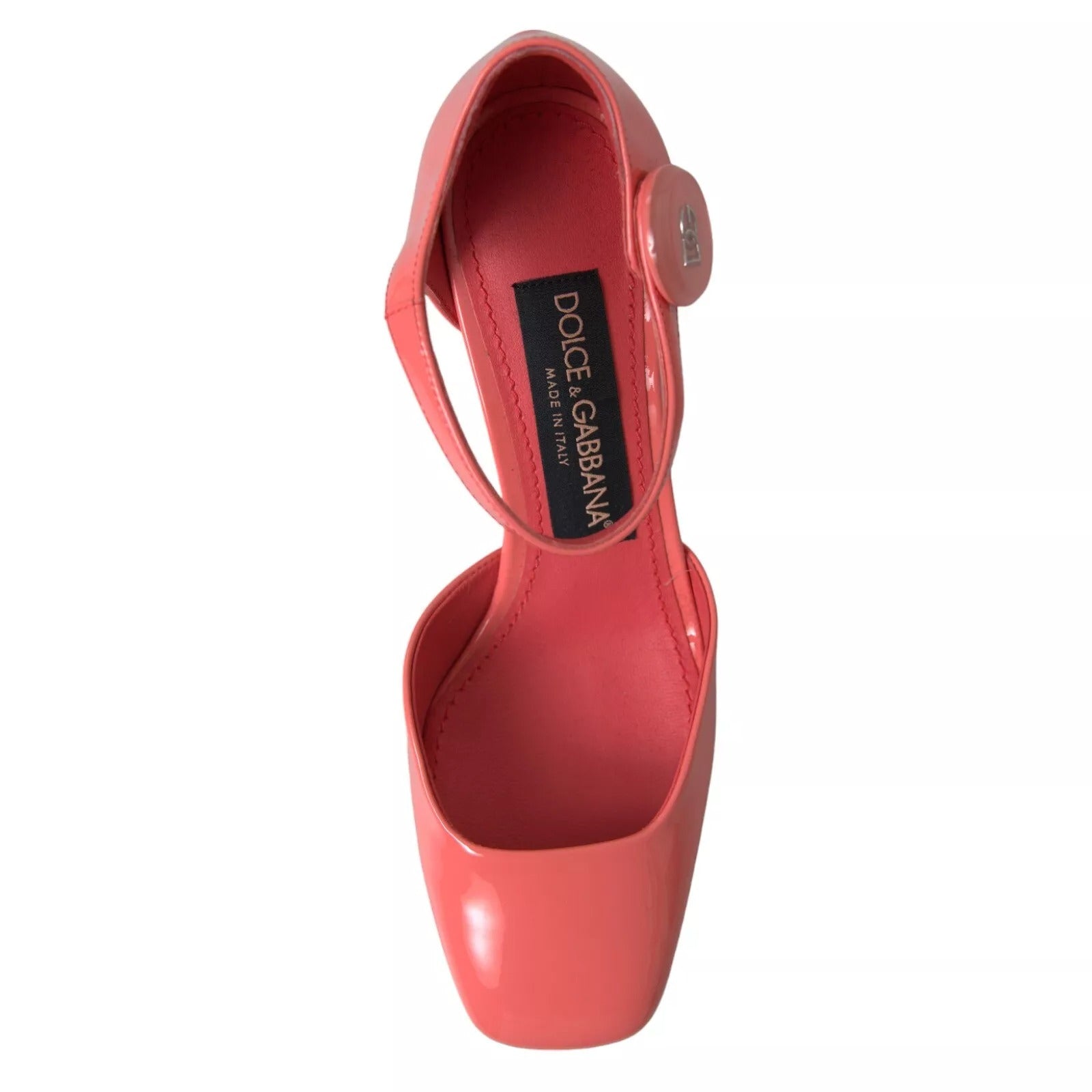 Pfirsichfarbene Leder-Sandalen mit Knöchelriemen