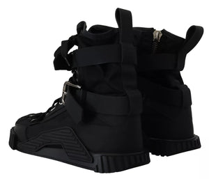 Schwarze High-Top-Sorrento-Sneakers aus Nylon