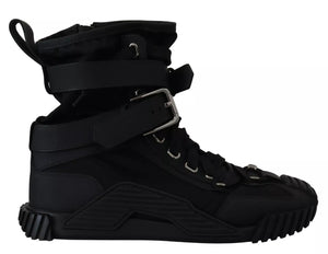Schwarze High-Top-Sorrento-Sneakers aus Nylon