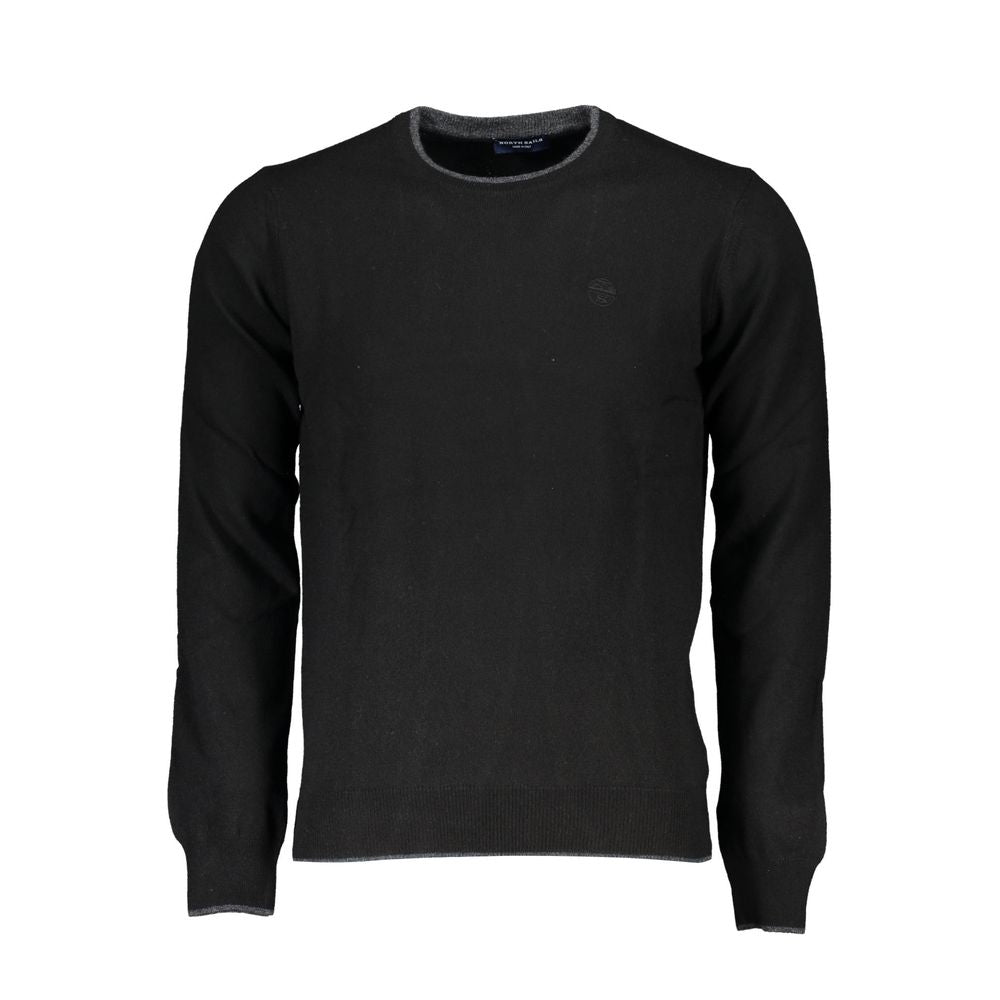Schwarzer Polyamid-Herrenpullover
