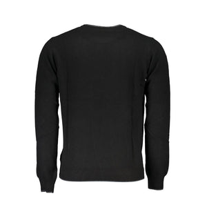 Schwarzer Polyamid-Herrenpullover