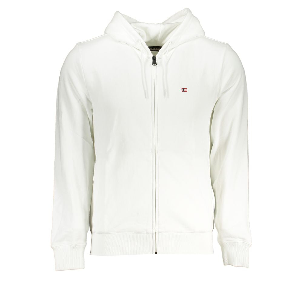 Elegantes weißes Kapuzensweatshirt aus Baumwolle