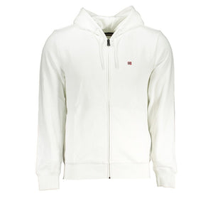 Elegantes weißes Kapuzensweatshirt aus Baumwolle