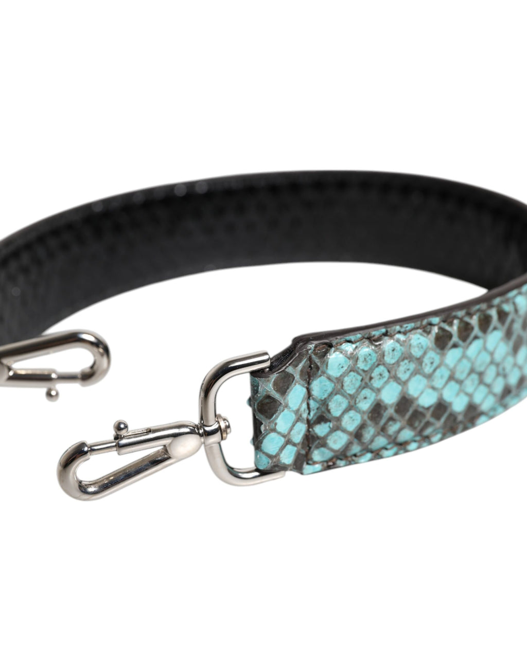 Schwarz Blau Exotische Ledertasche Schultergurt