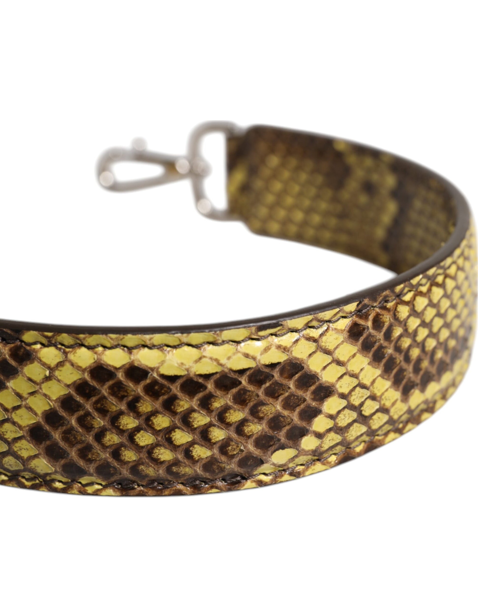 Gelber Schultergurt für exotische Ledertaschen