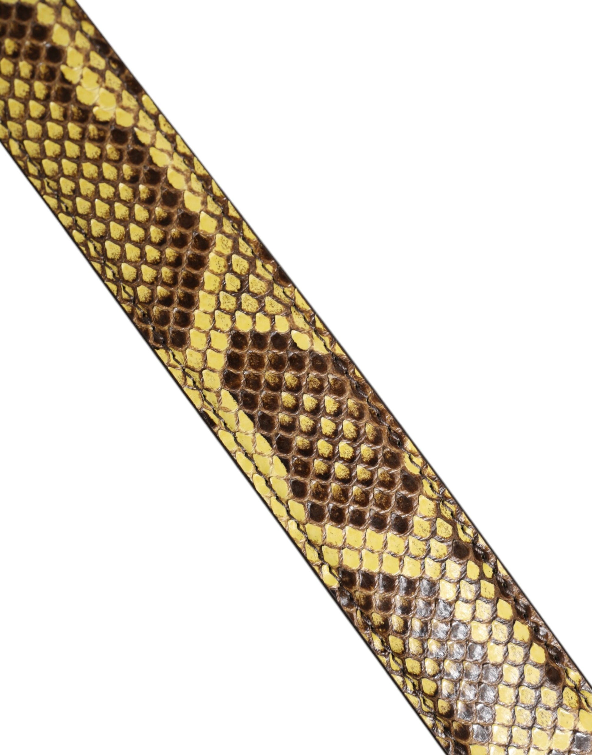 Gelber Schultergurt für exotische Ledertaschen