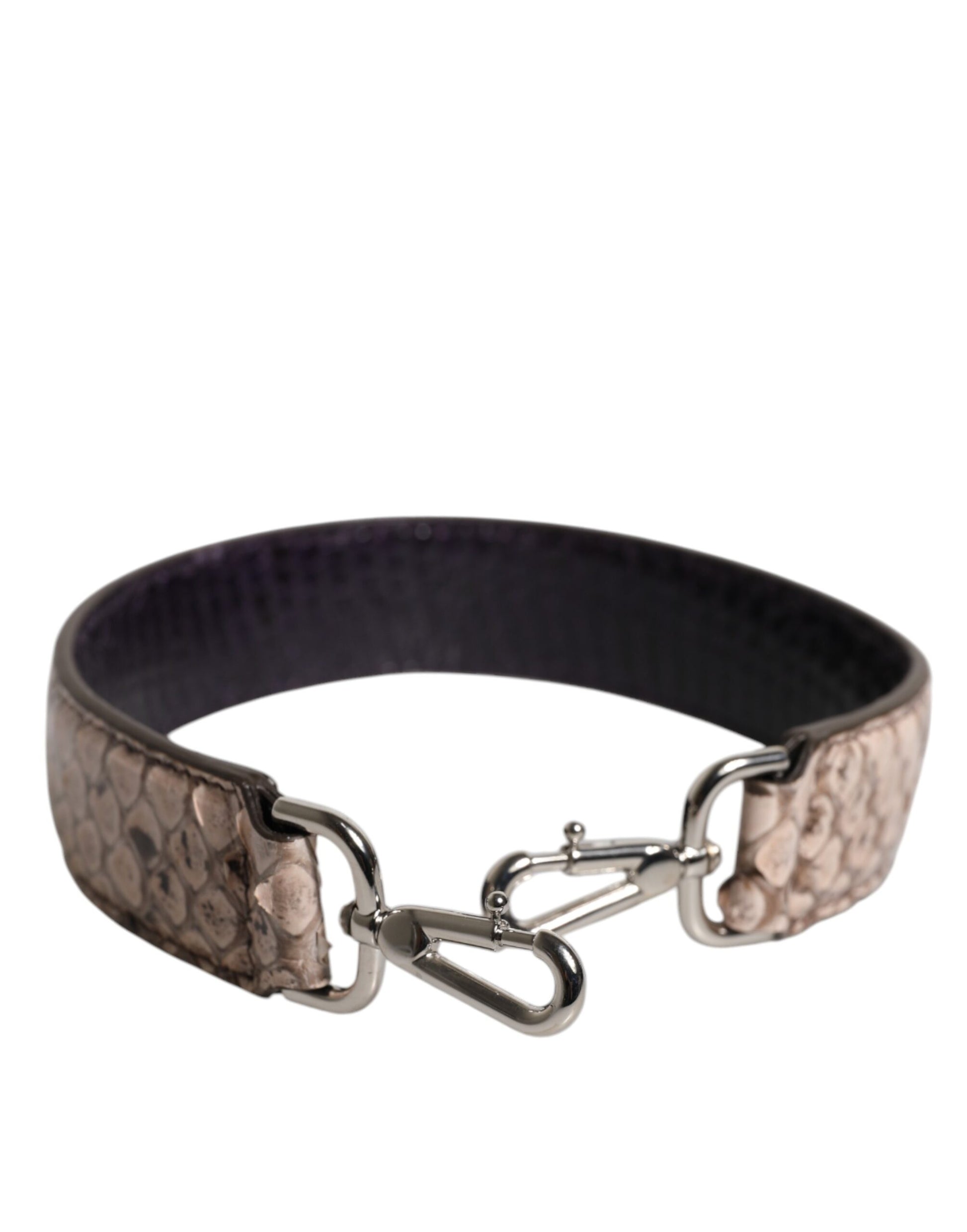 Schultergurt für exotische Ledertaschen in Schwarz und Creme