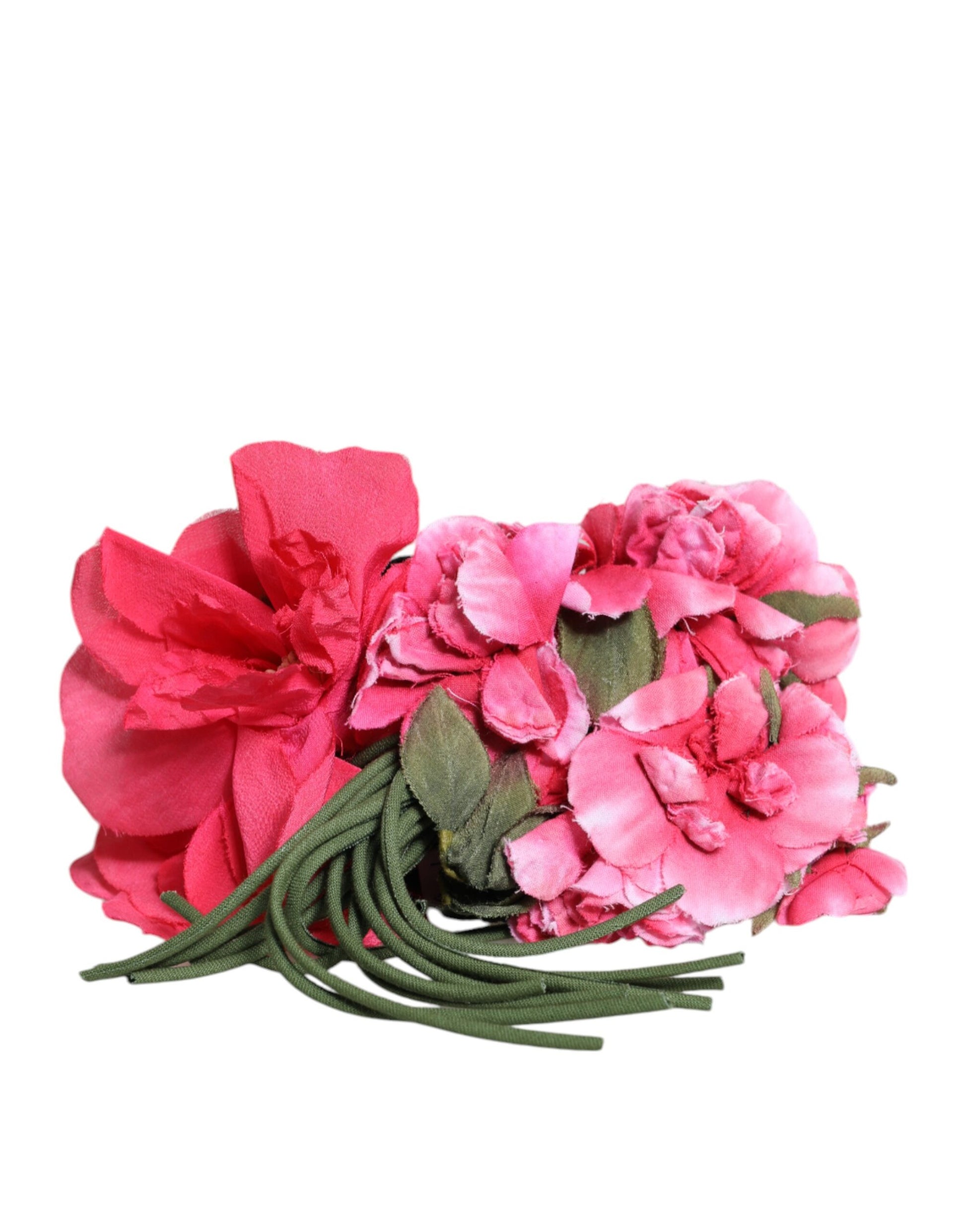 Mehrfarbiger Bindegürtel mit Blumenapplikation
