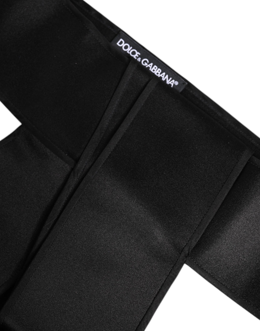 Schwarzer breiter Taillengürtel aus Satin