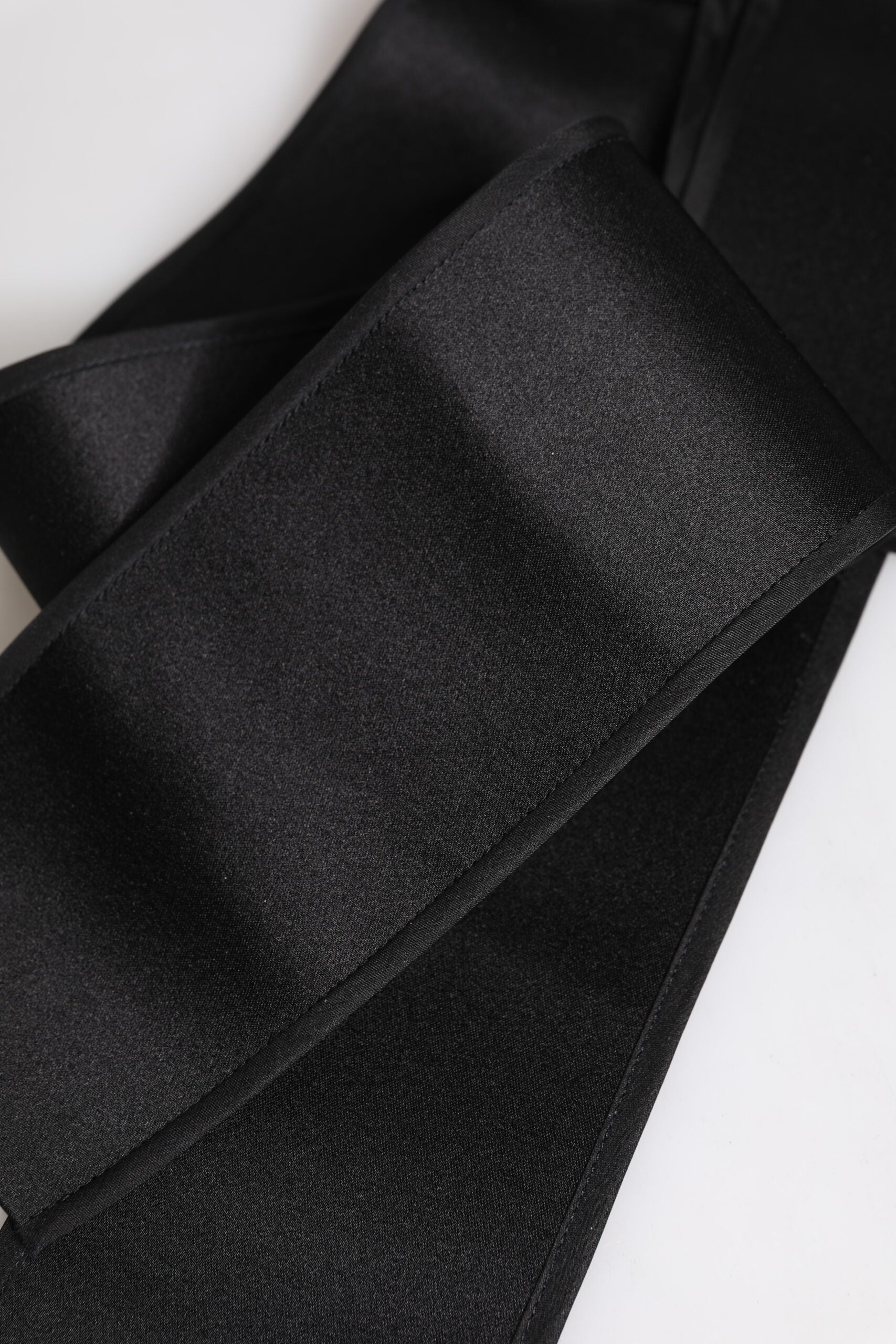 Schwarzer breiter Taillengürtel aus Satin