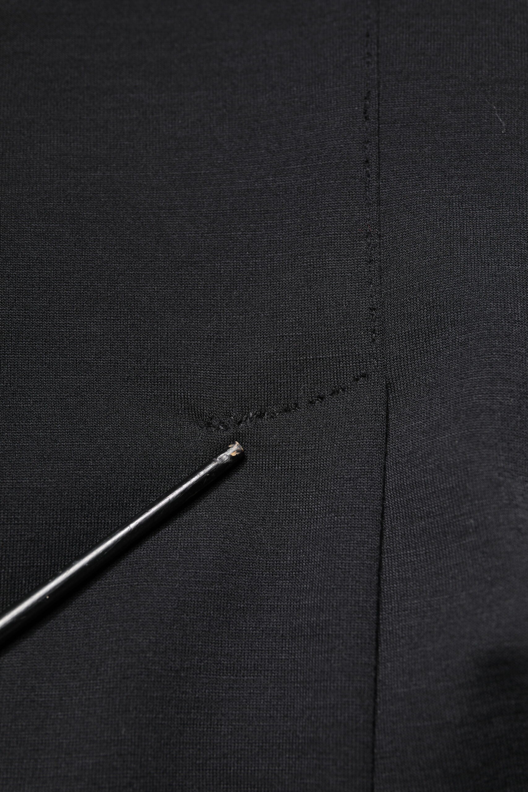 Schwarzer Slim Fit Wollmantel Blazer Jacke Anzug