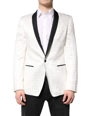 Weiß Schwarz Einreihiger Mantel Blazer Anzug