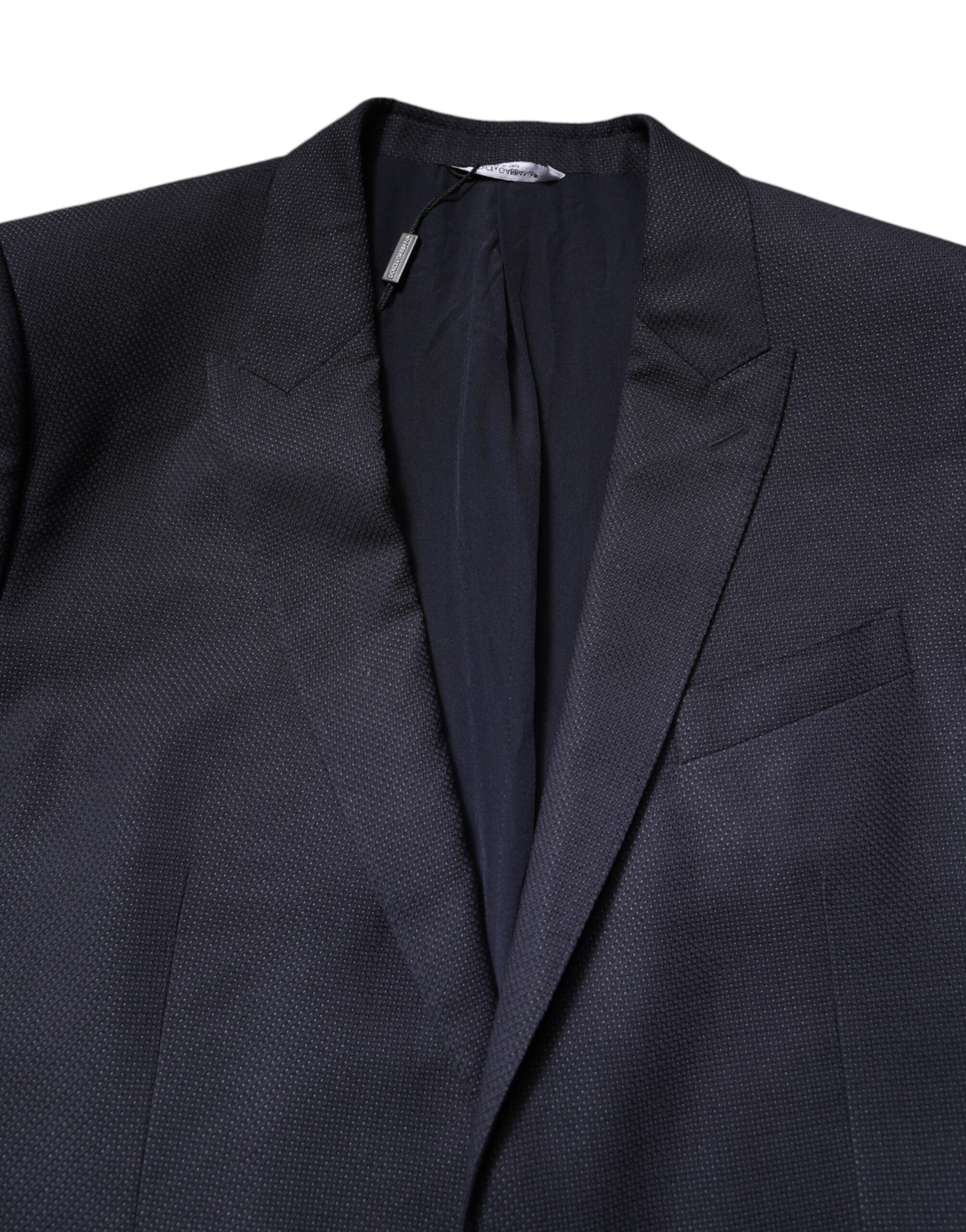 Dolce & Gabbana Black Wool Single Breasted Coat Blazer Suit
