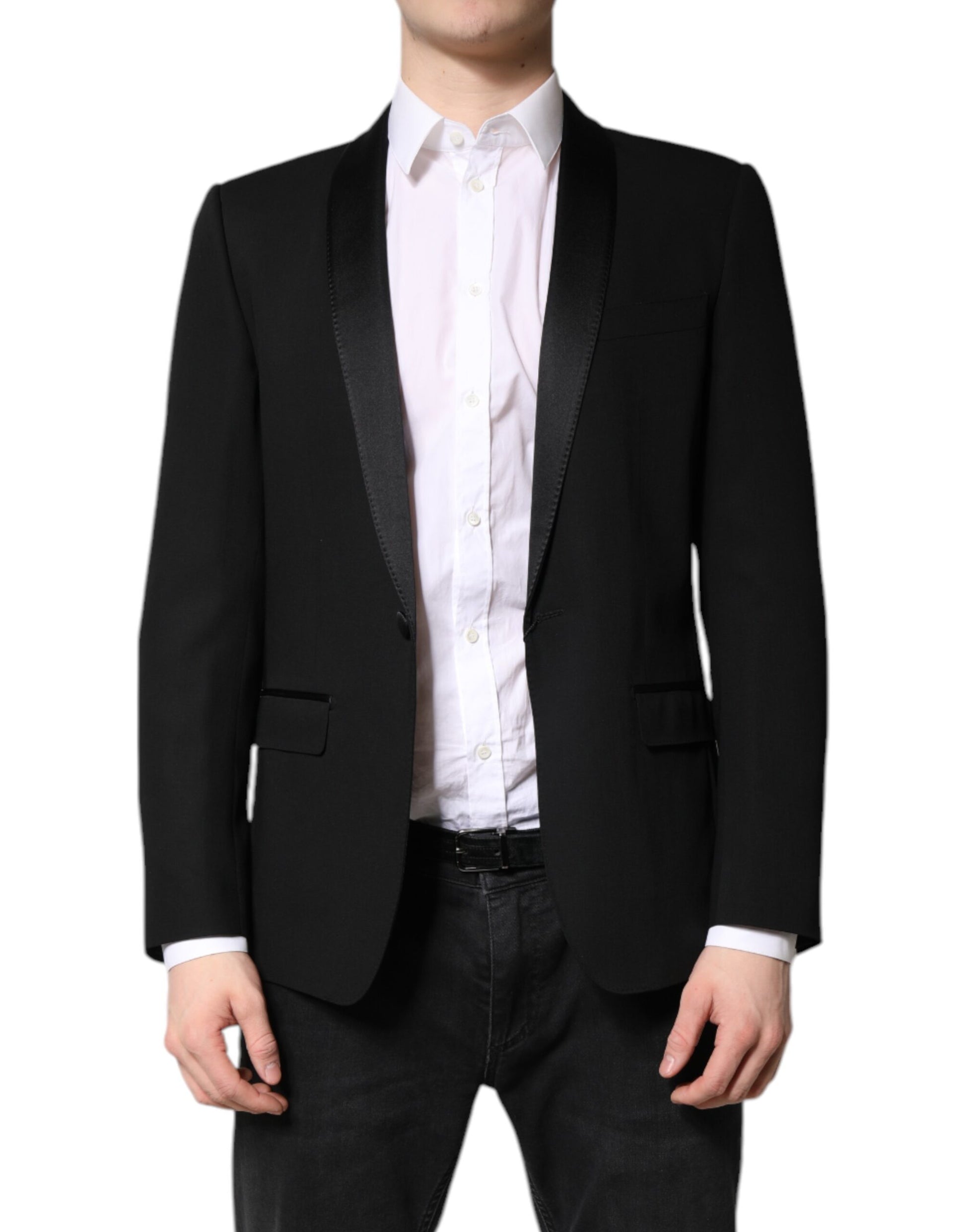 Schwarzer einreihiger Herrenmantel MARTINI Blazer