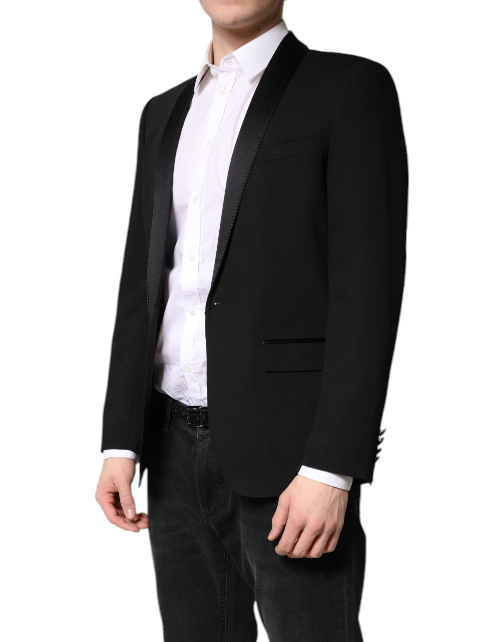 Schwarzer einreihiger Herrenmantel MARTINI Blazer