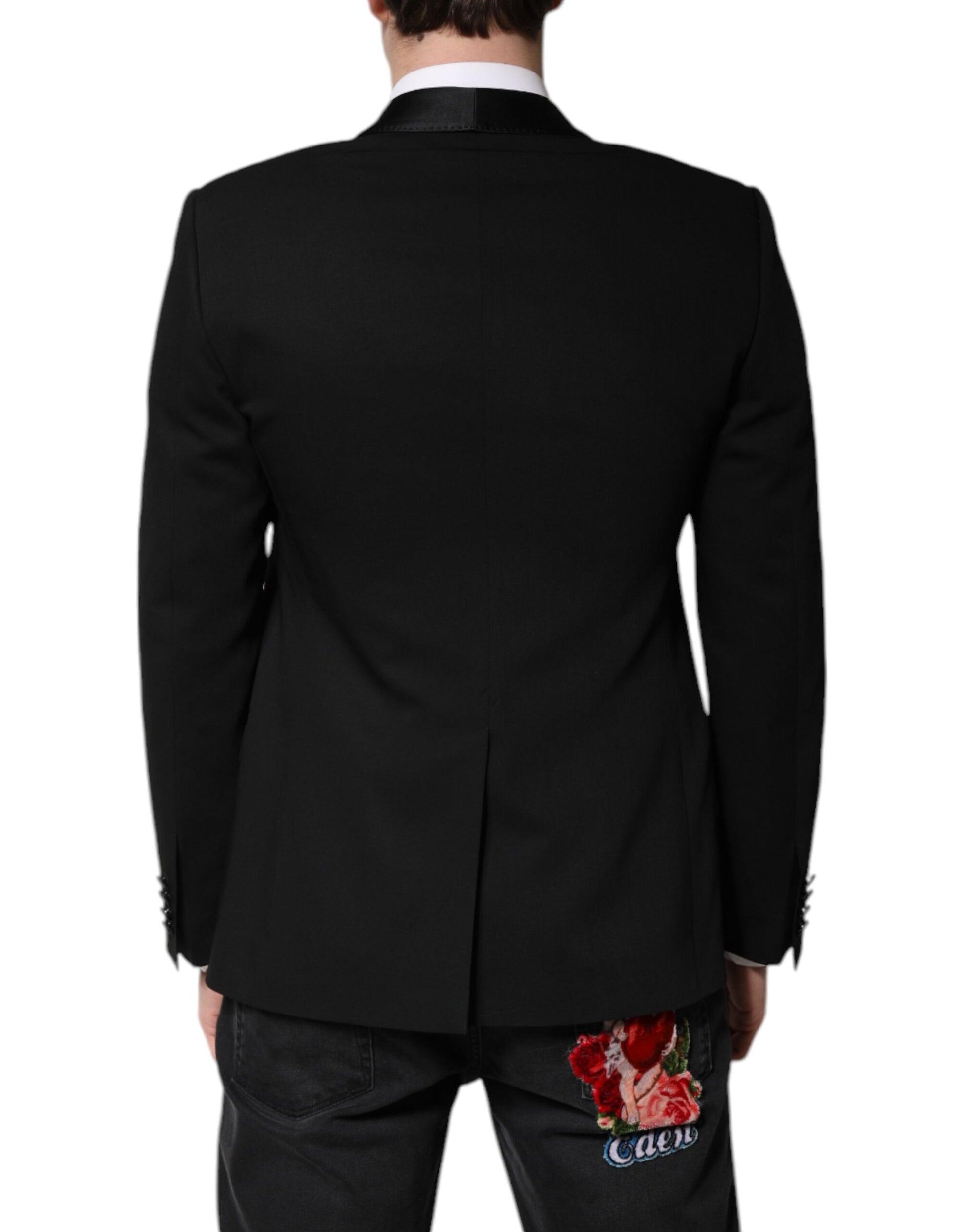 Schwarzer einreihiger Herrenmantel MARTINI Blazer