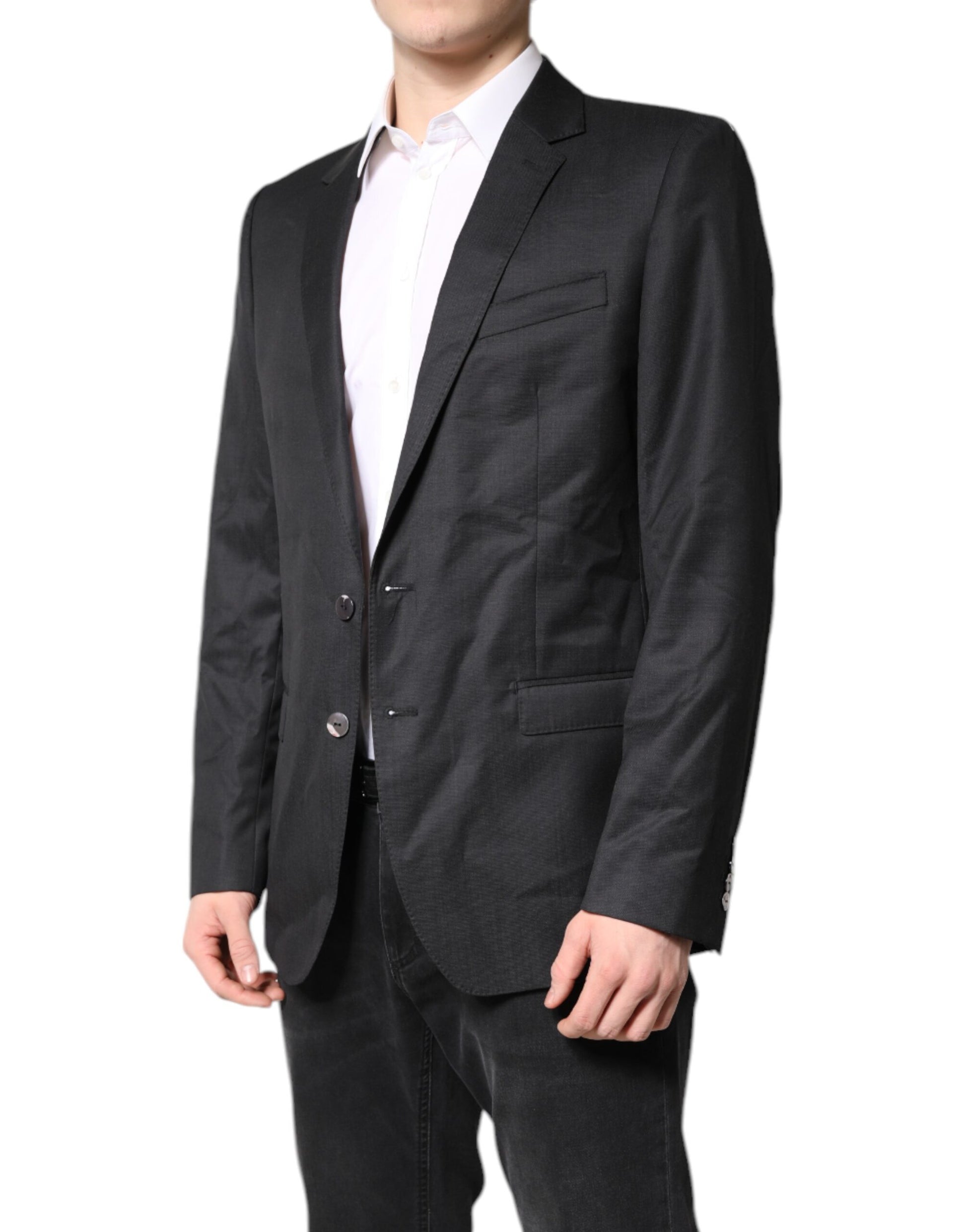 Schwarzer einreihiger Herrenmantel MARTINI Blazer