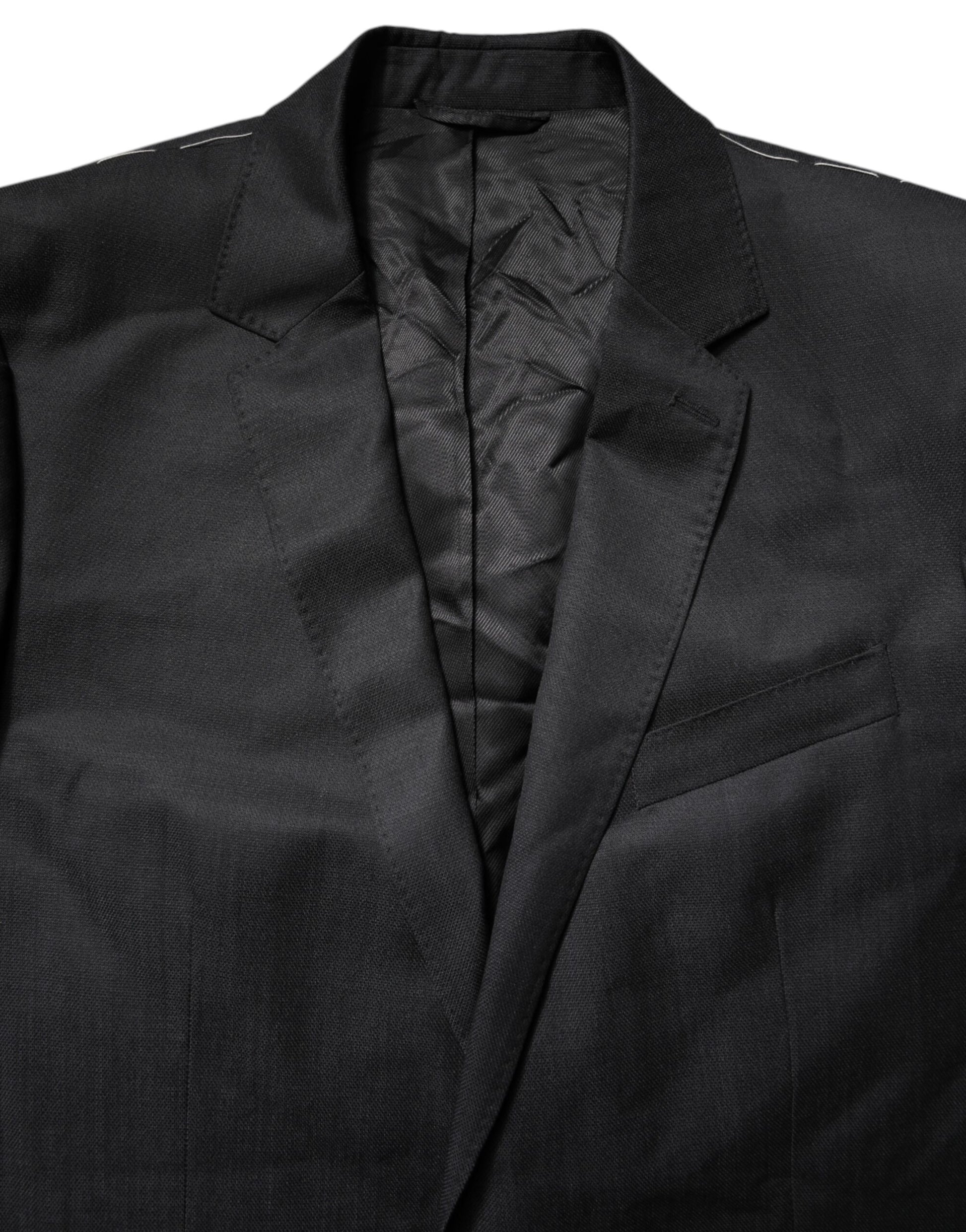 Schwarzer einreihiger Herrenmantel MARTINI Blazer