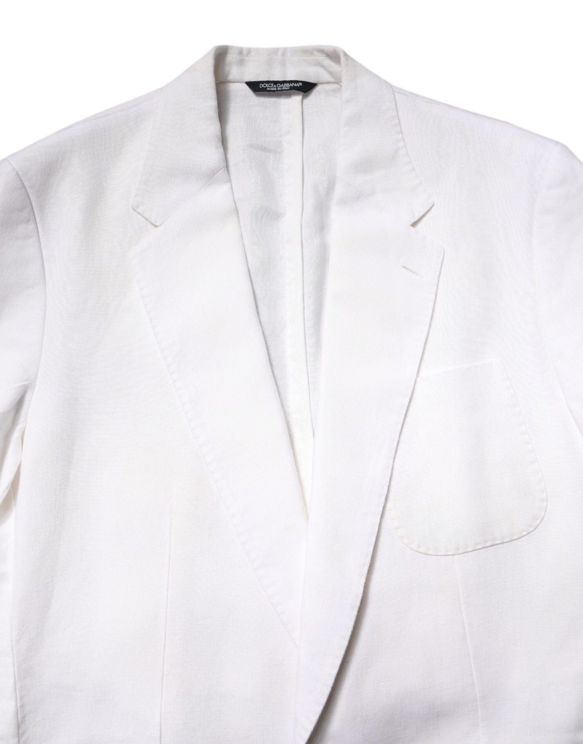Weißer einreihiger Herrenmantel Blazer Anzug