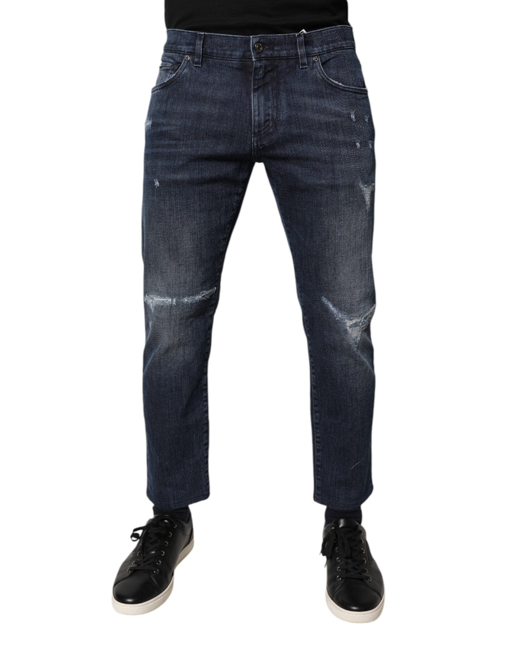 Blaue Skinny-Jeans aus Baumwollstretch für Herren