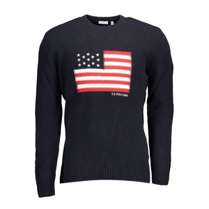 Blauer Wollpullover für Herren