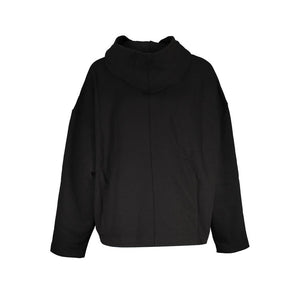 Schwarzer Baumwollpullover für Damen