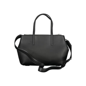 Schwarze Polyester-Handtasche