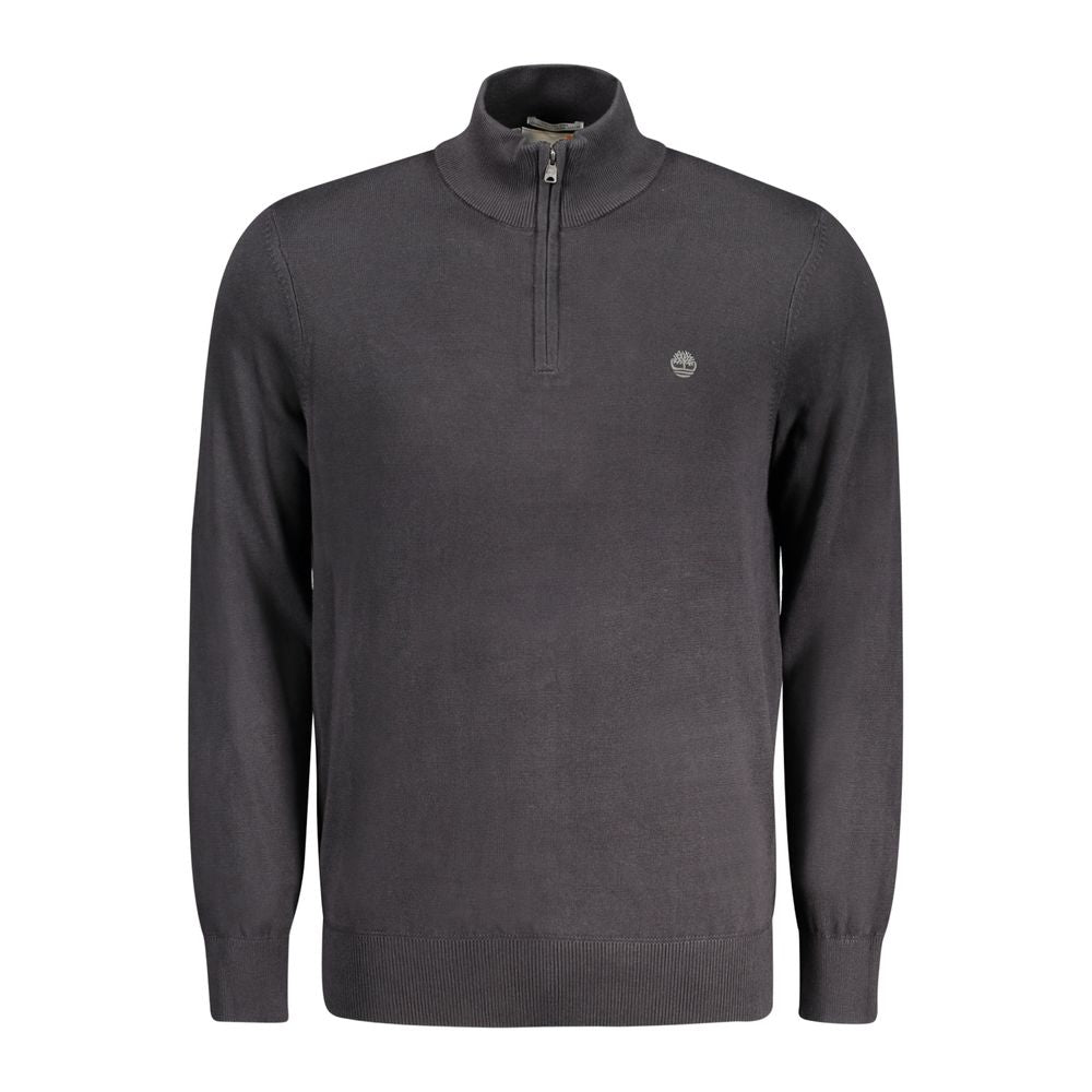 Schwarzer Baumwollpullover für Herren