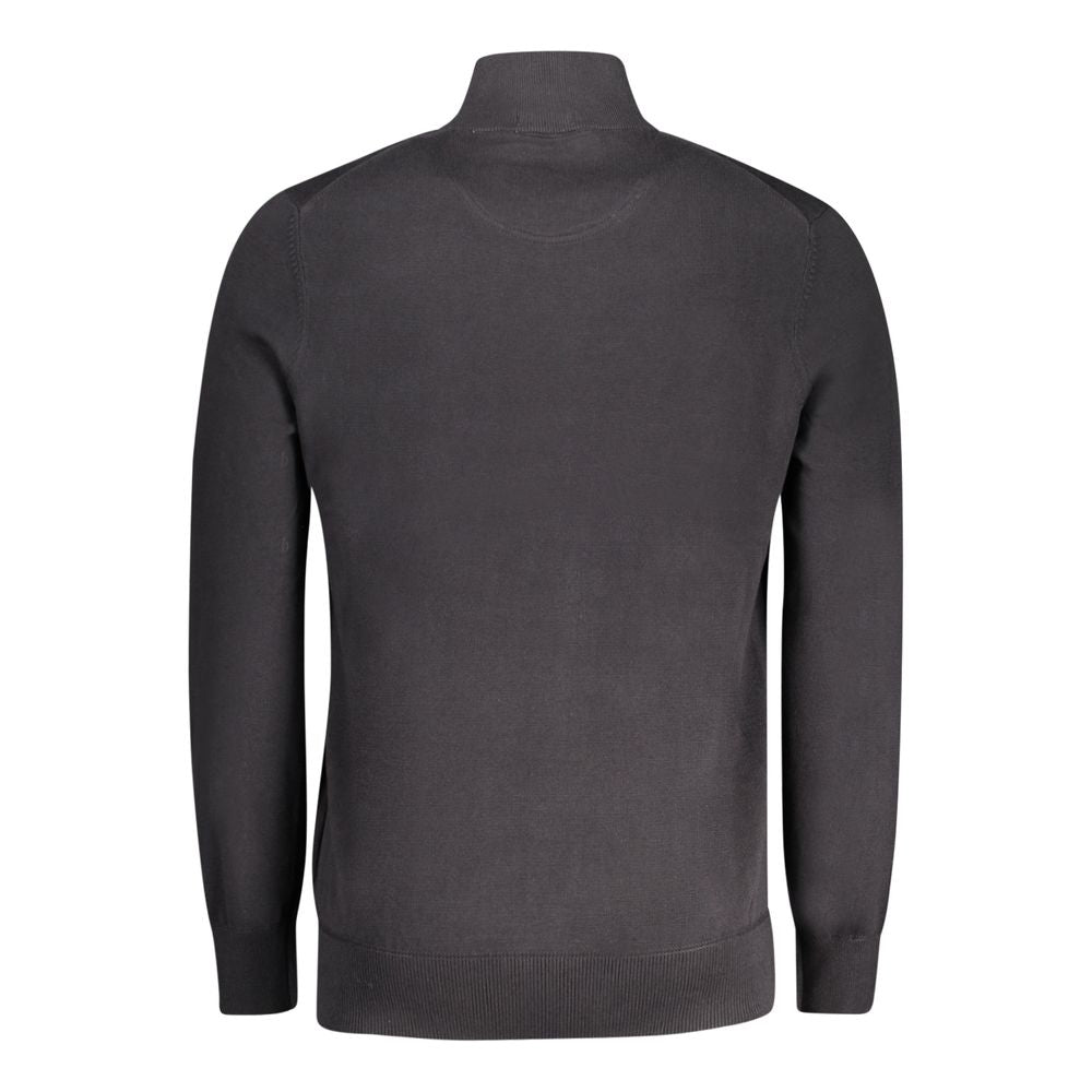 Schwarzer Baumwollpullover für Herren