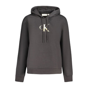 Schwarzer Baumwollpullover für Damen