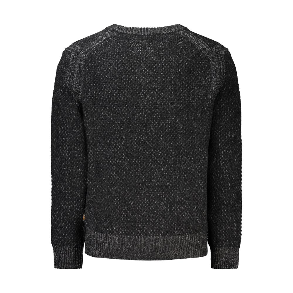 Schwarzer Wollpullover für Herren