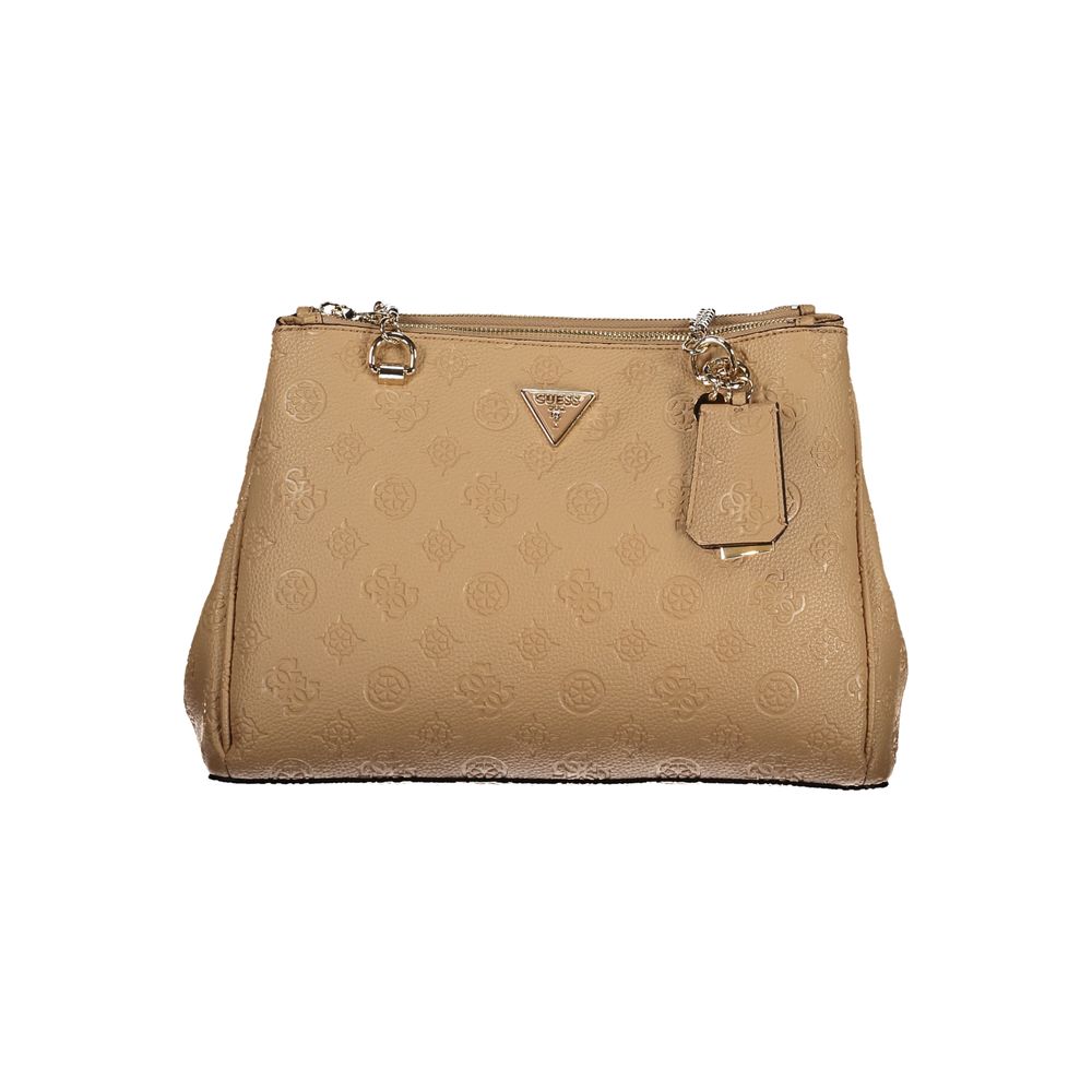 Beige Polyethylen Damen Handtasche