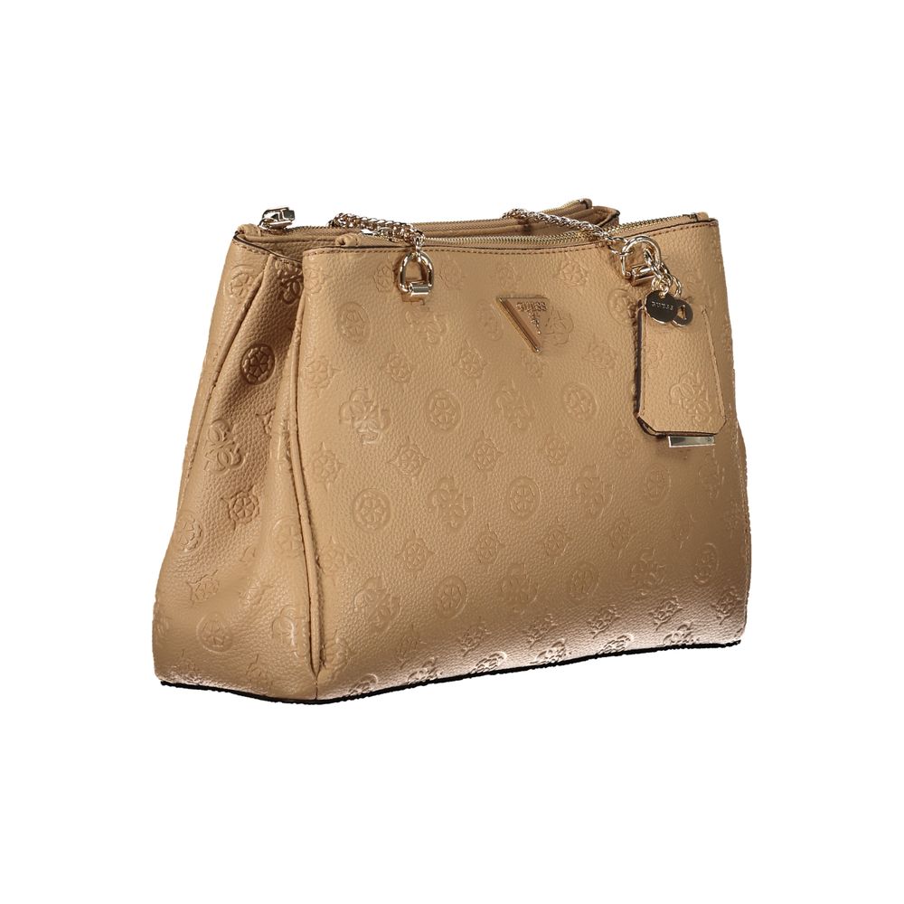 Beige Polyethylen Damen Handtasche