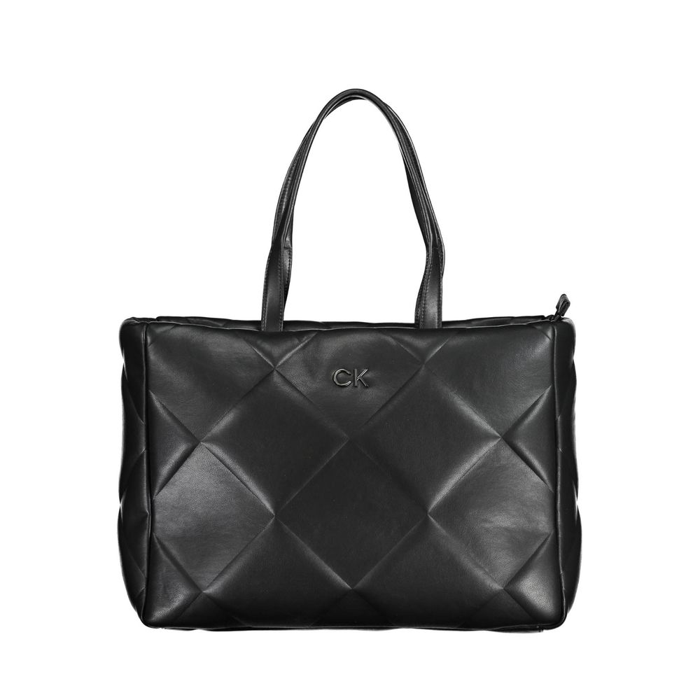 Schwarze Polyester-Handtasche