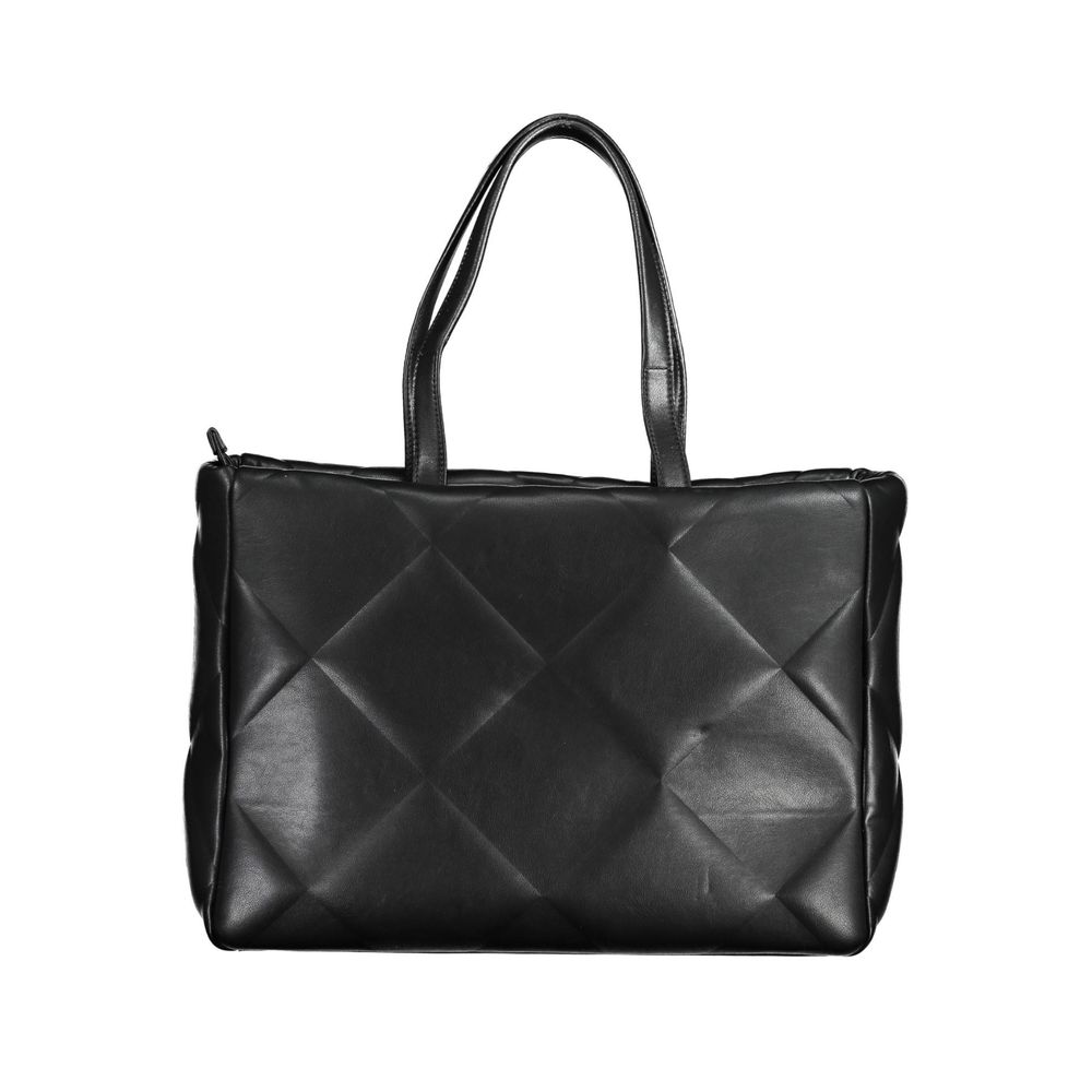 Schwarze Polyester-Handtasche