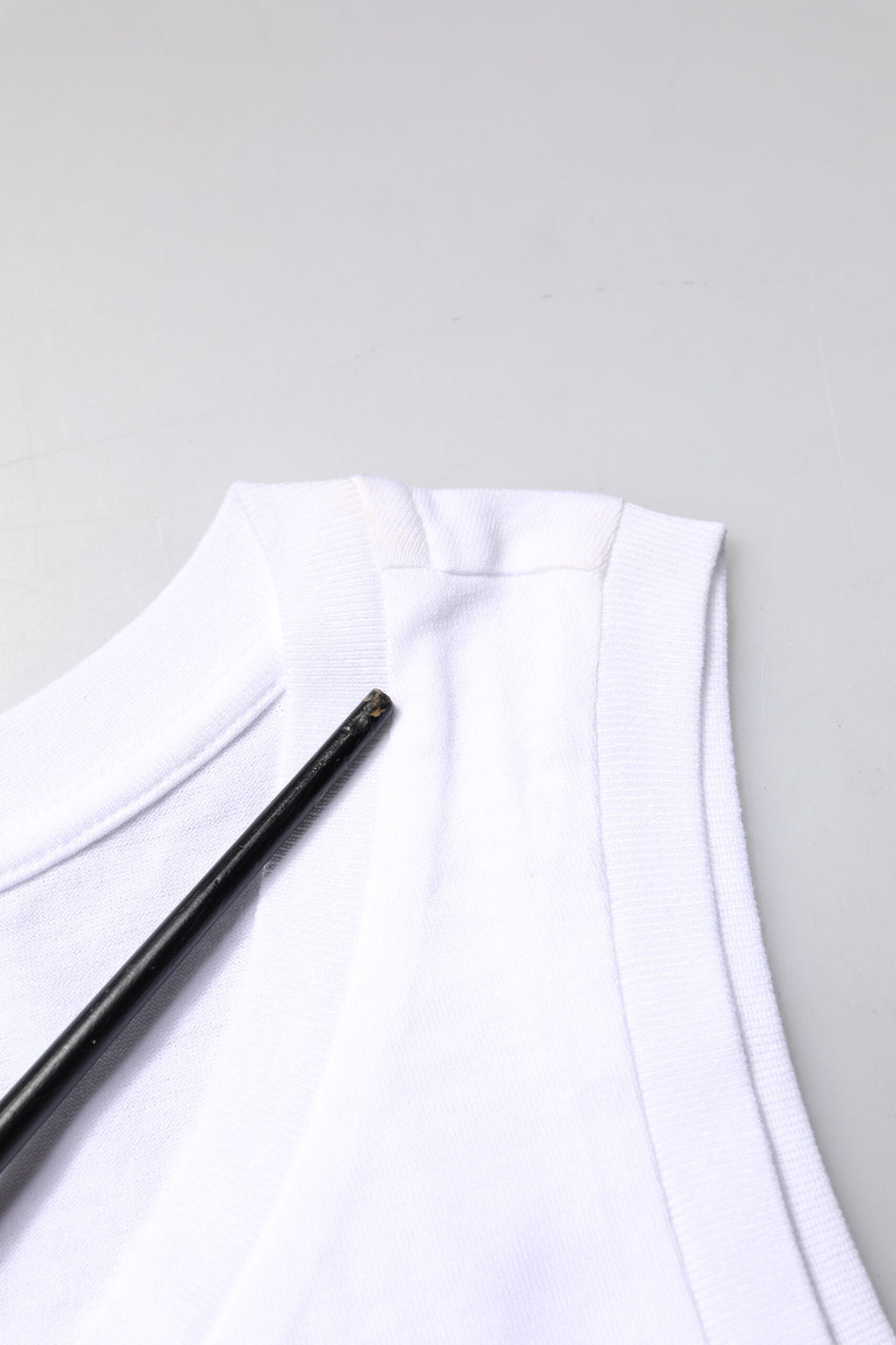 Dolce & Gabbana White Cotton Sleeveless Crew Neck T-shirt