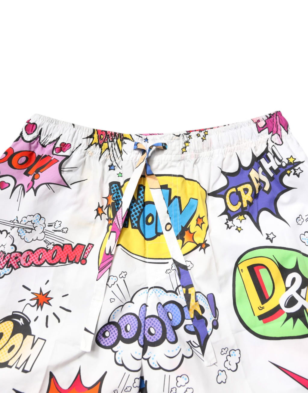 Weißes Pyjama-Set aus Baumwolle mit Cartoon-Print für Herren