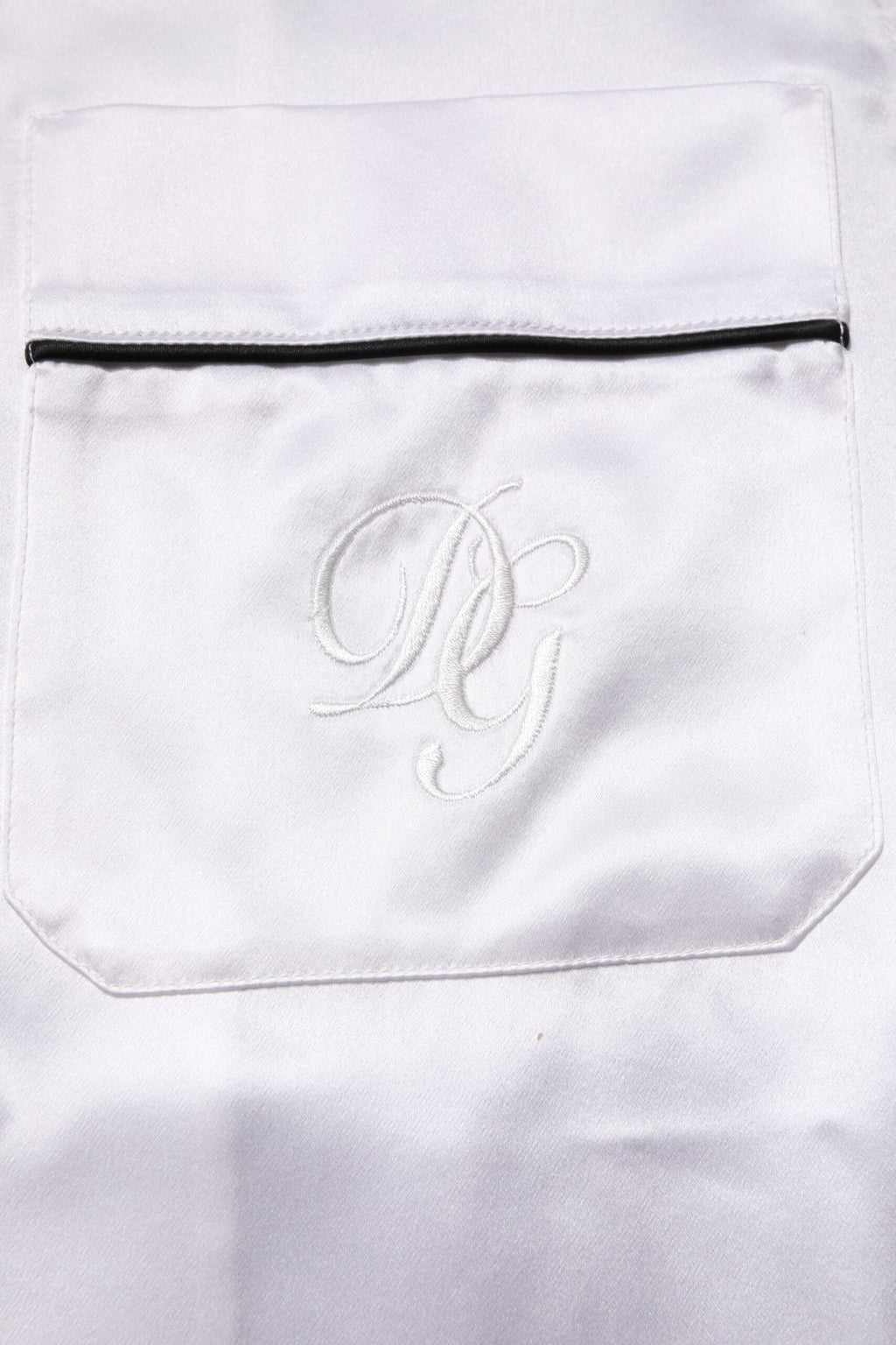 Weißes Satin-Seiden-Pyjama-Set für Herren, Nachtwäsche