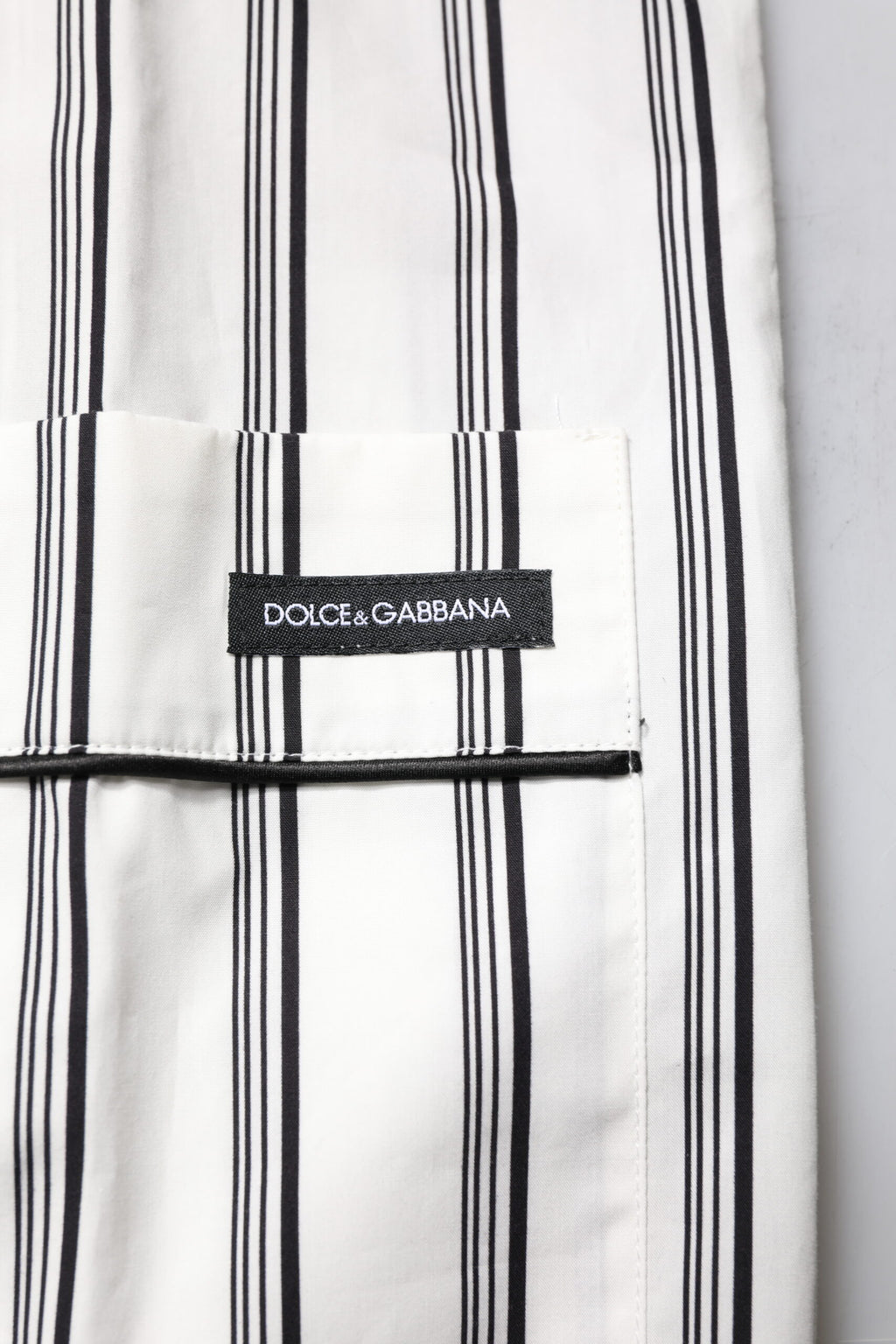 Weiß Schwarz Streifen Baumwolle Männer Pyjama Set Nachtwäsche