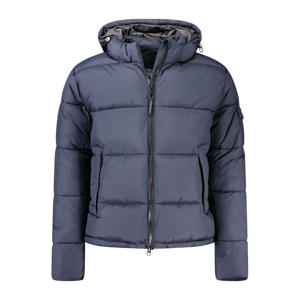 Blaue Polyester-Herrenjacke