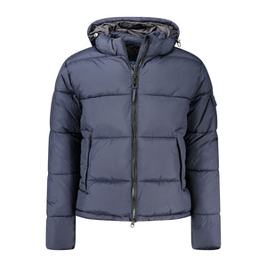 Blaue Polyester-Herrenjacke