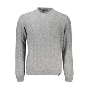 Grauer Wollpullover für Herren