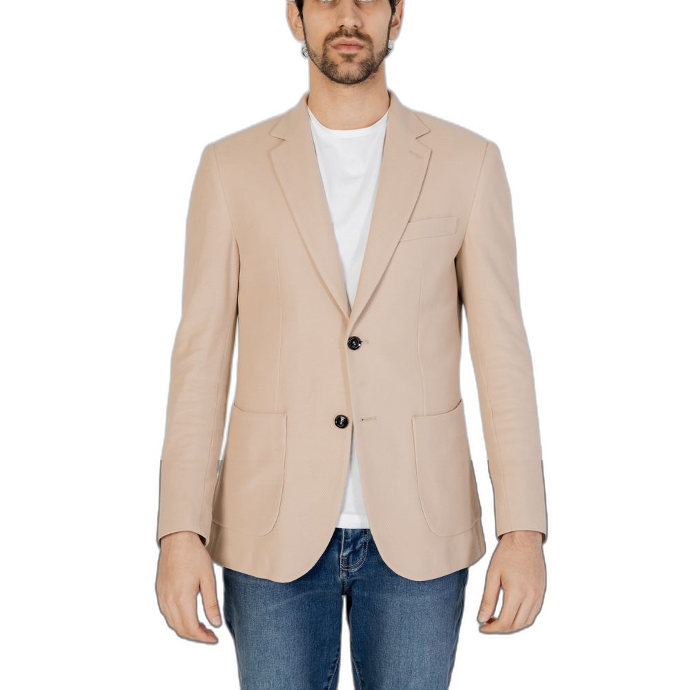 Beiger Baumwollblazer