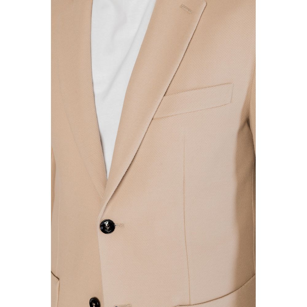Beiger Baumwollblazer