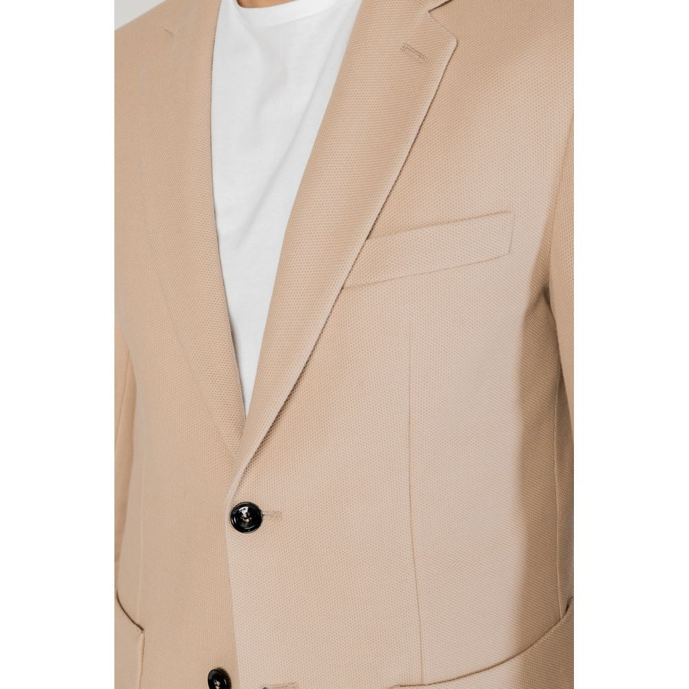 Beiger Baumwollblazer